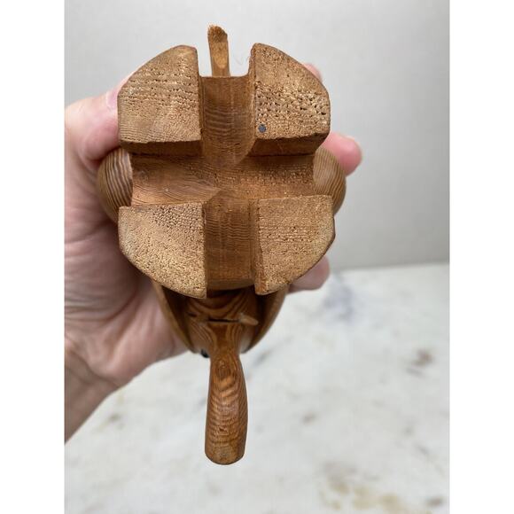 Hand Carved Wood Elephant Toothpick Holder Figurine Handpainted Maracas Trinket - Picture 8 of 11